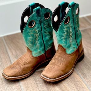 Turquoise western boots